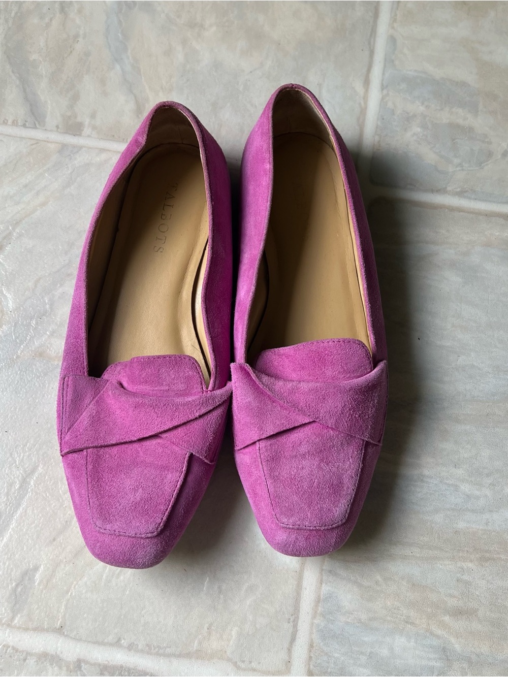 Talbots Pink Suede Loafers - Women's Slip-On Flats